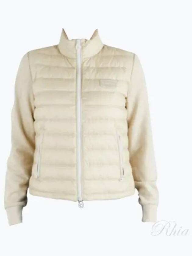 Logo Quilted Women s Down Jacket Beige VDDJ90131 - DUVETICA - BALAAN 1