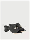 Gancini Ornament Sandal Heels Black - SALVATORE FERRAGAMO - BALAAN 5