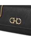 Gancini Chain Long Wallet Black - SALVATORE FERRAGAMO - BALAAN 8