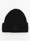 Neige Logo Patch Beanie Black - MOOSE KNUCKLES - BALAAN 1