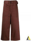 Belted Pocket Crop Pants Brown - LEMAIRE - BALAAN 2