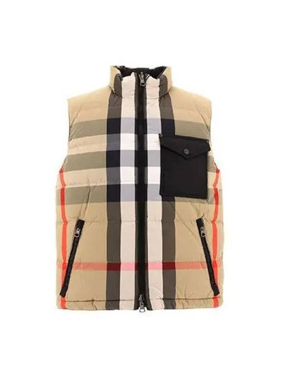 Reversible Check Nylon Padding Vest Archive Beige - BURBERRY - BALAAN 2