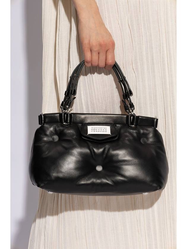 Small Glam Slam Leather Tote Bag Black - MAISON MARGIELA - BALAAN 3