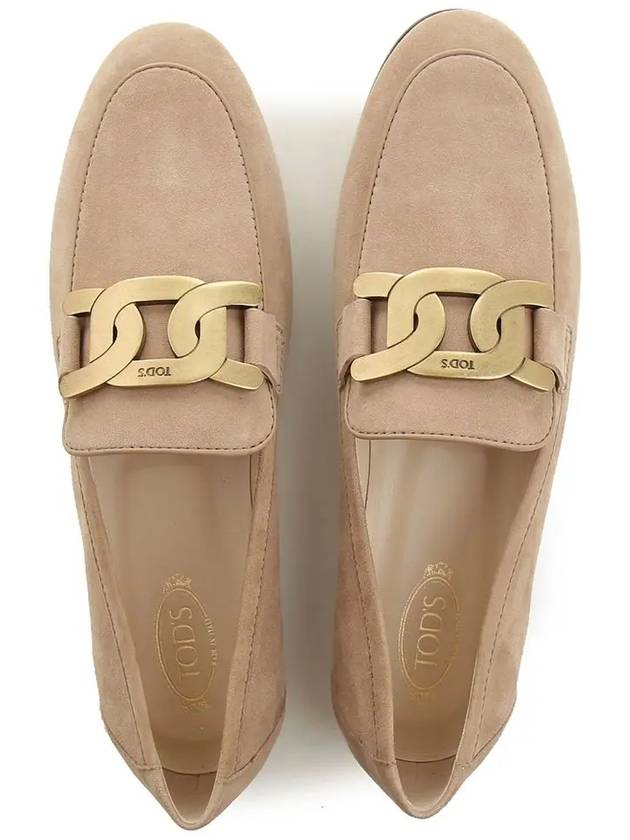 Women's Kate Suede Loafers Beige - TOD'S - BALAAN 5