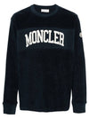 Embroidered Logo Sweatshirt Navy - MONCLER - BALAAN 2