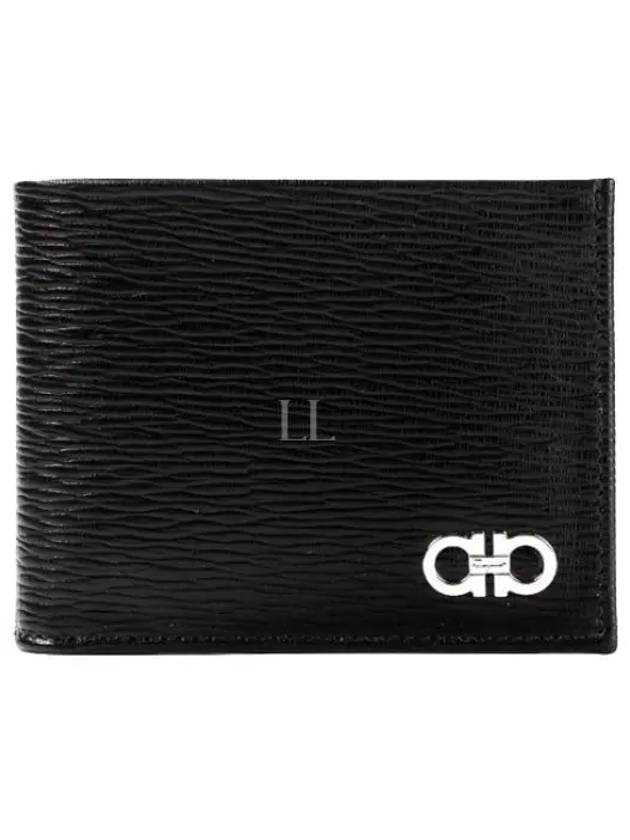 Gancini Half Wallet Black - SALVATORE FERRAGAMO - BALAAN 2