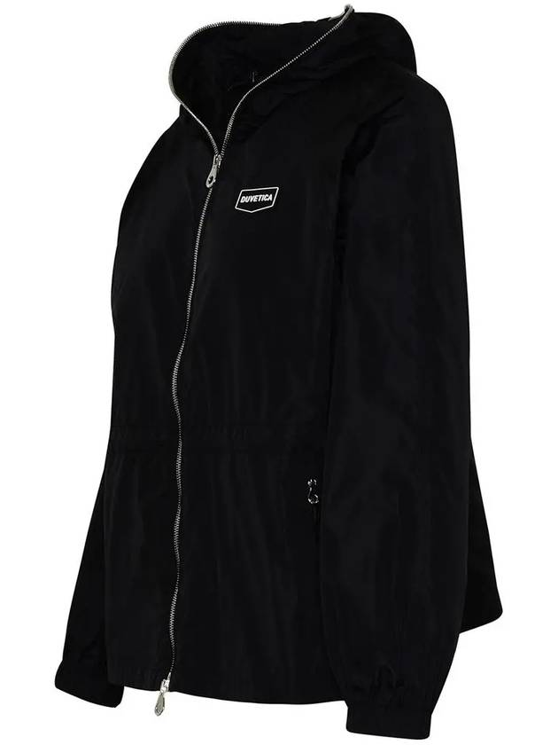 Biassa Logo Patch Hooded Jacket Black - DUVETICA - BALAAN 4