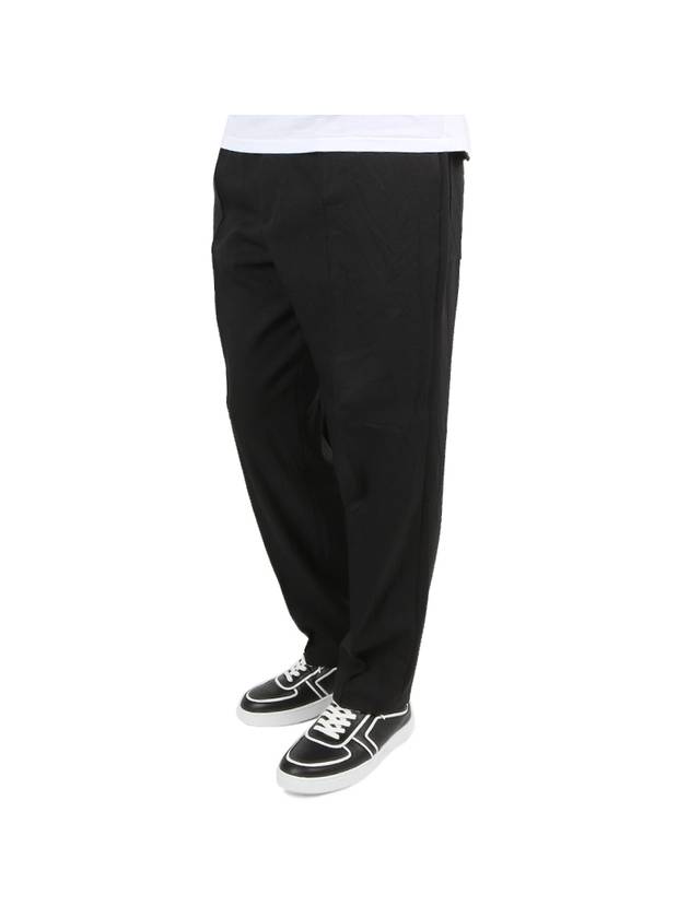 Press Crease Relaxed Fit Straight Pants Black - JIL SANDER - BALAAN 1