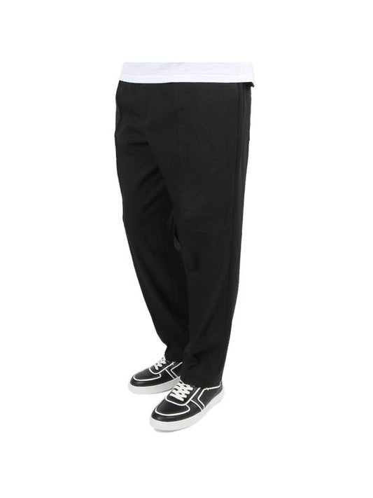 Press Crease Relaxed Fit Straight Pants Black - JIL SANDER - BALAAN 2