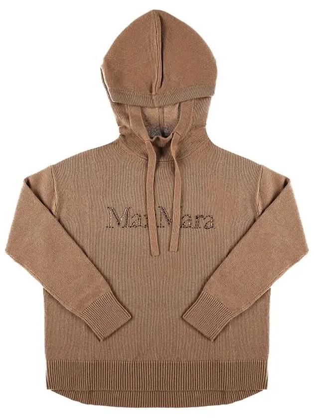 Gorizia Wool Cashmere Knit Hoodie Brown - MAX MARA - BALAAN 5