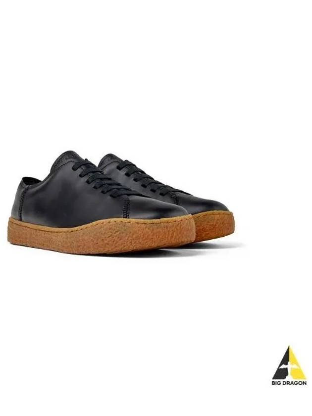 Men's Peu Terreno Leather Low Top Sneakers Black - CAMPER - BALAAN 2