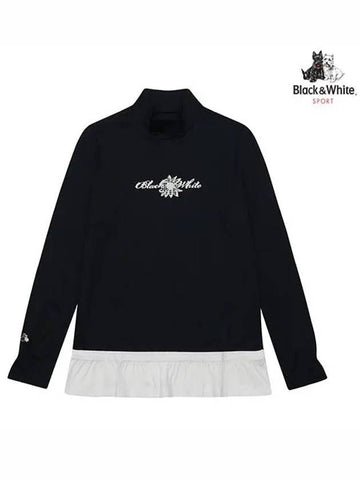 Spring color combination flare hem long sleeve 9201LAHANAVY - BLACK&WHITE - BALAAN 1