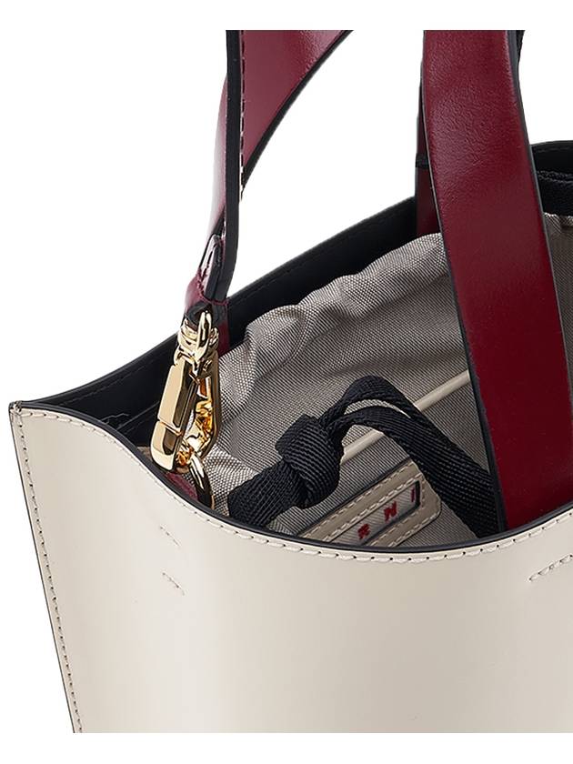 Museo Leather Logo Mini Tote Bag Ivory - MARNI - BALAAN 9