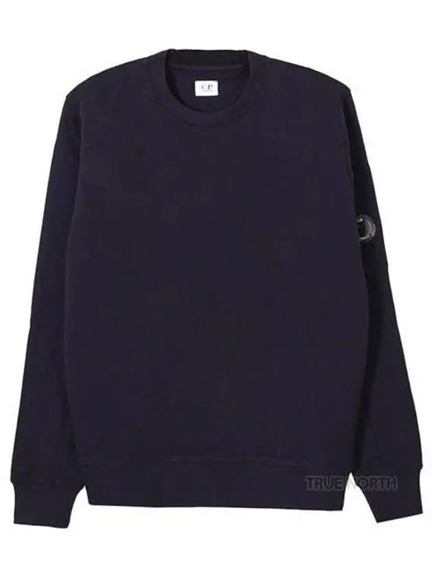 Diagonal Raised Fleece Sweatshirt Navy - CP COMPANY - BALAAN 2