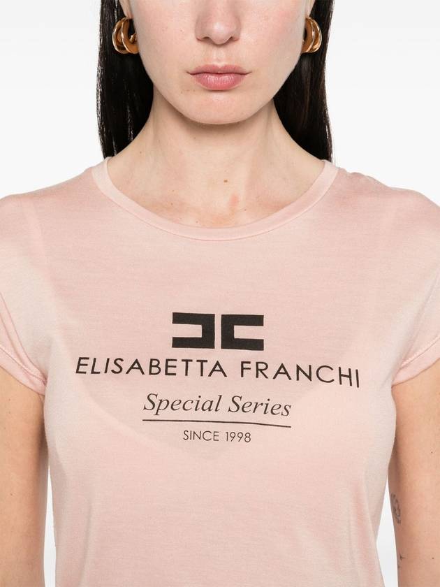 logo-print T-shirt - ELISABETTA FRANCHI - BALAAN 5