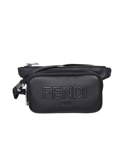 Roma Leather Belt Bag Black - FENDI - BALAAN 2