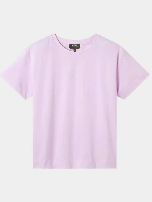 Jade Logo Short Sleeve T-Shirt Pink - A.P.C. - BALAAN 2