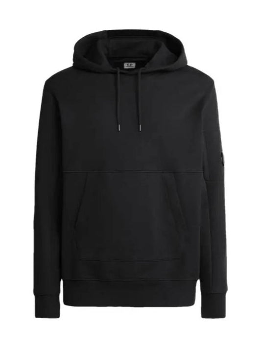 Diagonal Raised Fleece Hoodie Black - CP COMPANY - BALAAN 2