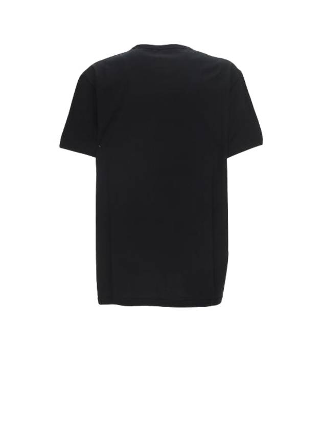 Men's School Print Cotton Short Sleeve T-Shirt Black - ALEXANDER MCQUEEN - BALAAN 3