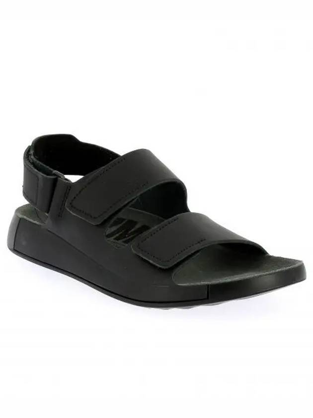 Cozmo Leather Sandals Black - ECCO - BALAAN 2