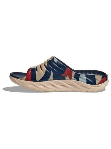 Aura Recovery Slippers Navy Sand - HOKA ONE ONE - BALAAN 1