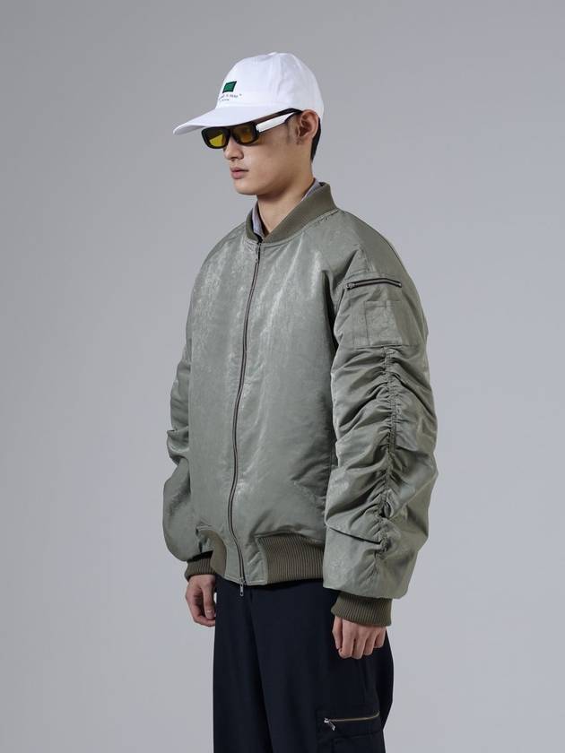 Men's Overfit MA 1 Bomber Jacket Khaki - UNNORM IS DEAD - BALAAN 3