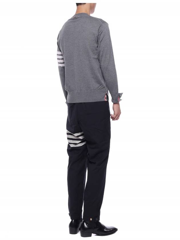 4 Bar Stripe Classic Wool Knit Top Grey - THOM BROWNE - BALAAN 7