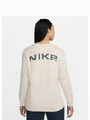 Sportswear Loose Long Sleeve T Shirt W Light Orewood Brown HF0772 104 - NIKE - BALAAN 2