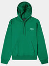 logo embroidered pocket hooded top green - A.P.C. - BALAAN 2