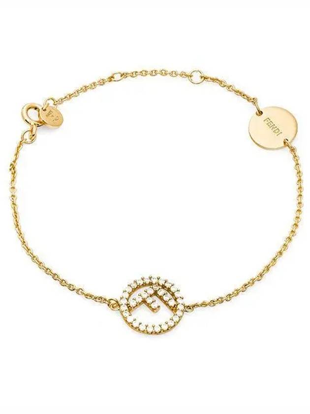 FF Logo Chain Bracelet Gold - FENDI - BALAAN 2