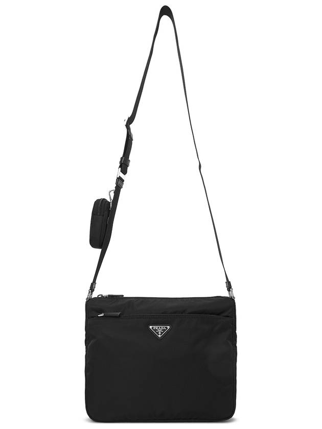 Triangle Logo Re-Nylon Pocket Cross Bag Black - PRADA - BALAAN 9