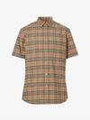 Small Scale Check Stretch Short Sleeve Shirt Archive Beige - BURBERRY - BALAAN 3