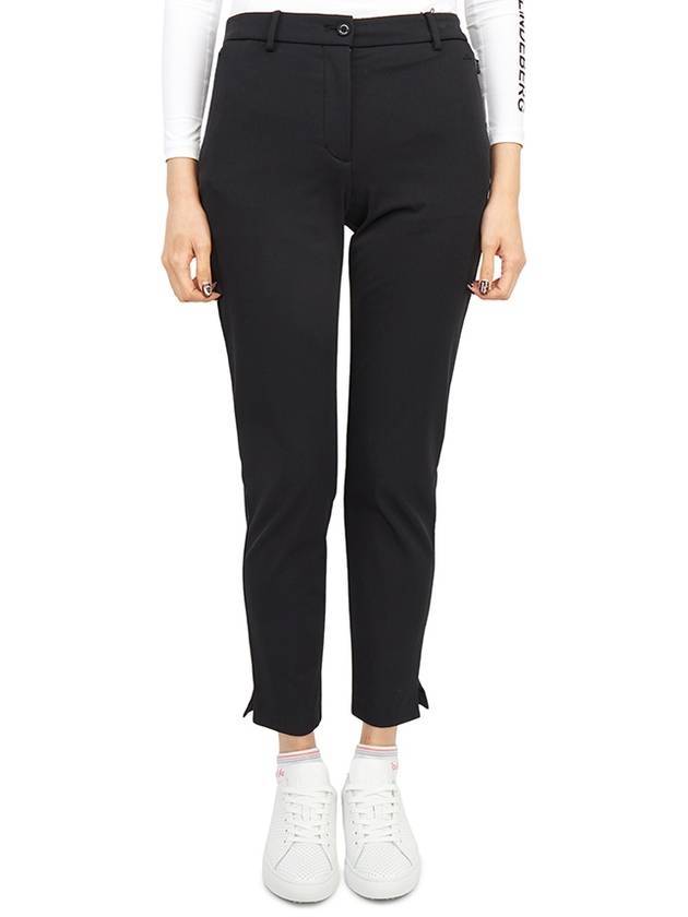 Women's Ray Fleece Twill Golf Pants Black - J.LINDEBERG - BALAAN 1