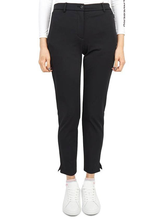 Women's Ray Fleece Twill Golf Pants Black - J.LINDEBERG - BALAAN 1