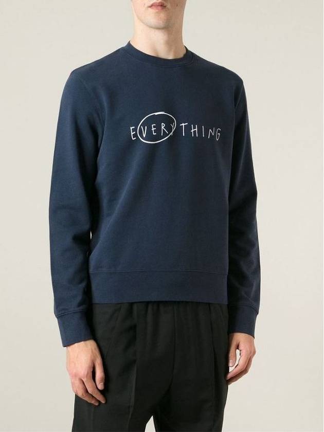 Everything Typo Sweatshirt Navy - ACNE STUDIOS - BALAAN 4