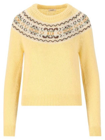 Women s Knit Top C line Sweaters Yellow - CELINE - BALAAN 1