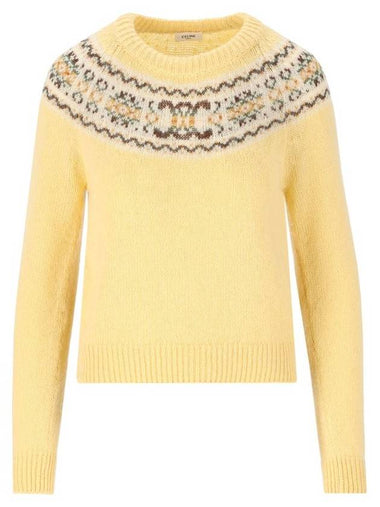 Women s Knit Top C line Sweaters Yellow - CELINE - BALAAN 1