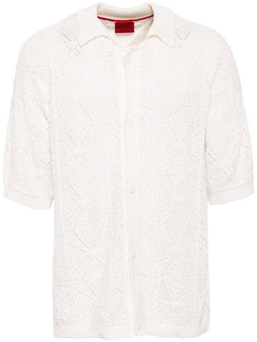 Crochet Cotton Shirt 50510393 - HUGO BOSS - BALAAN 1