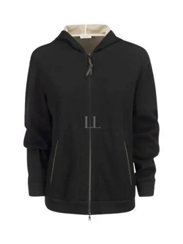 Women's Monilli French Terry Zip-Up Hoodie Black - BRUNELLO CUCINELLI - BALAAN 2