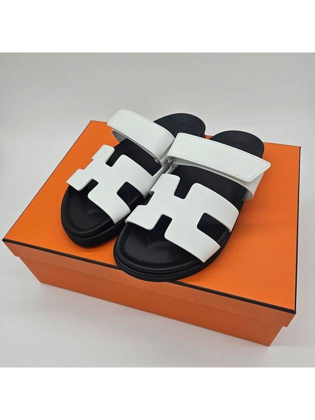 Chypre Calfskin Sandals Blanc - HERMES - BALAAN 2