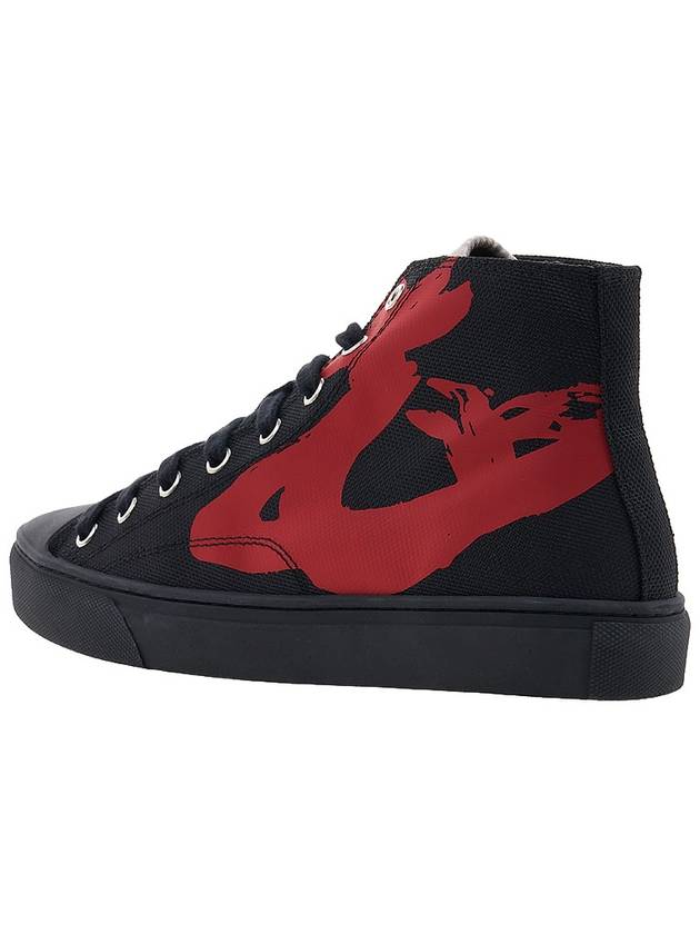 Primsol High Top Sneakers Black Red - VIVIENNE WESTWOOD - BALAAN 4