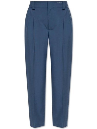 Marni Pleated Trousers, Women's, Blue - MARNI - BALAAN 1