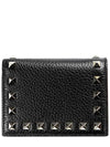 Women's Rockstud Half Wallet Black - VALENTINO - BALAAN 2