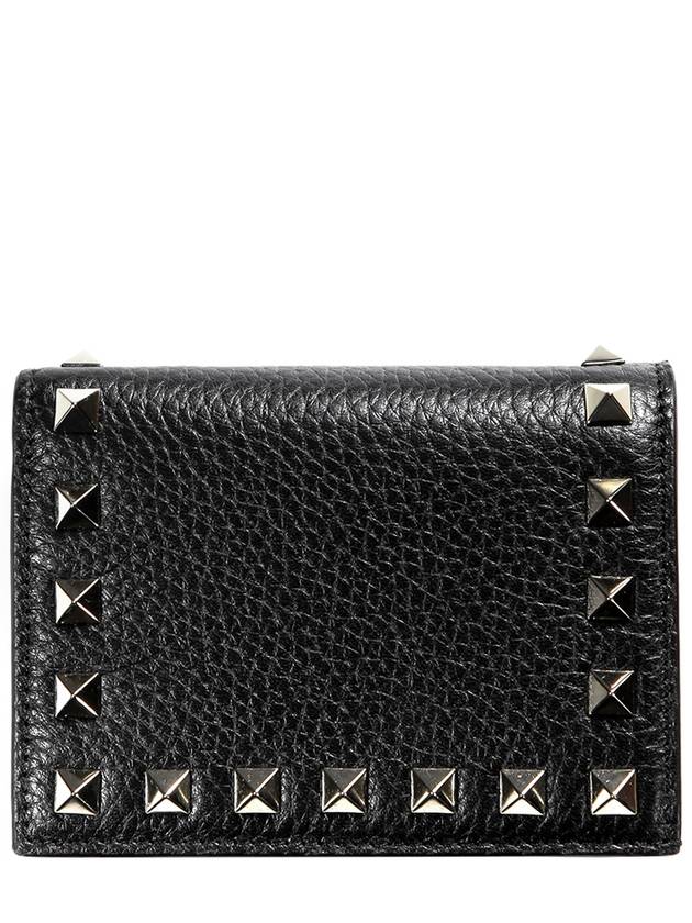 Women's Rockstud Half Wallet Black - VALENTINO - BALAAN 2