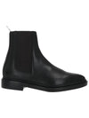 Pebble Grain Leather Chelsea Boots Black - THOM BROWNE - BALAAN 1