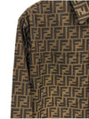 Men's FF Long Sleeve Shirt Brown - FENDI - BALAAN 5