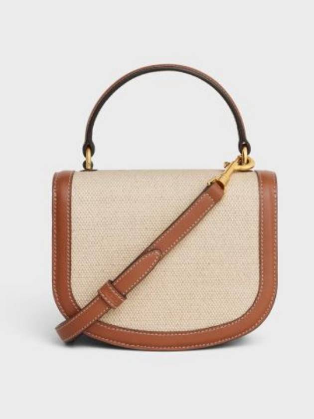 Besace Clea Textile Calfskin Mini Bag Natural Tan - CELINE - BALAAN 9