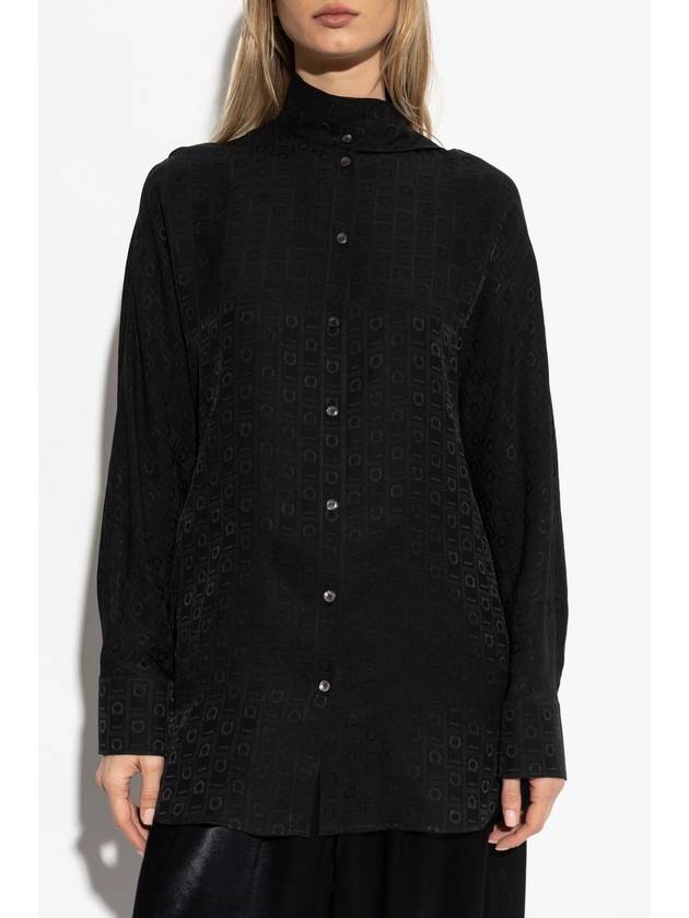 FERRAGAMO Silk Shirt, Women's, Black - SALVATORE FERRAGAMO - BALAAN 3