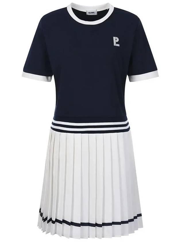 Color combination pleated tennis dress MW3AO100 - P_LABEL - BALAAN 11