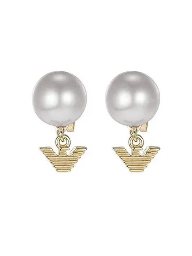 Women's Pearl Stud Earrings Gold - EMPORIO ARMANI - BALAAN 1